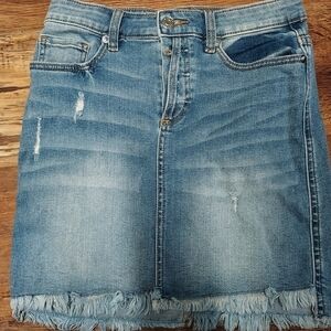 Miss Me skirt 26 waist destressed denim